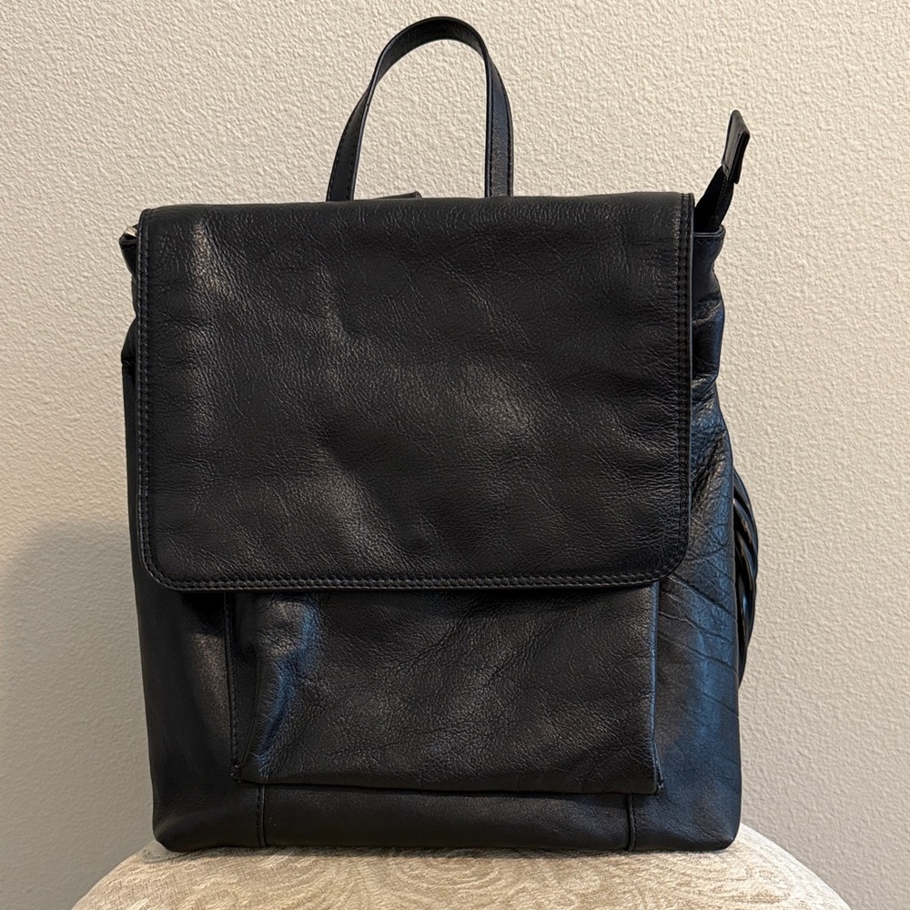 latico NJ Black Leather Women's Backpack